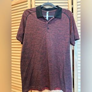 Lululemon Men’s active polo short sleeve with collar size Large